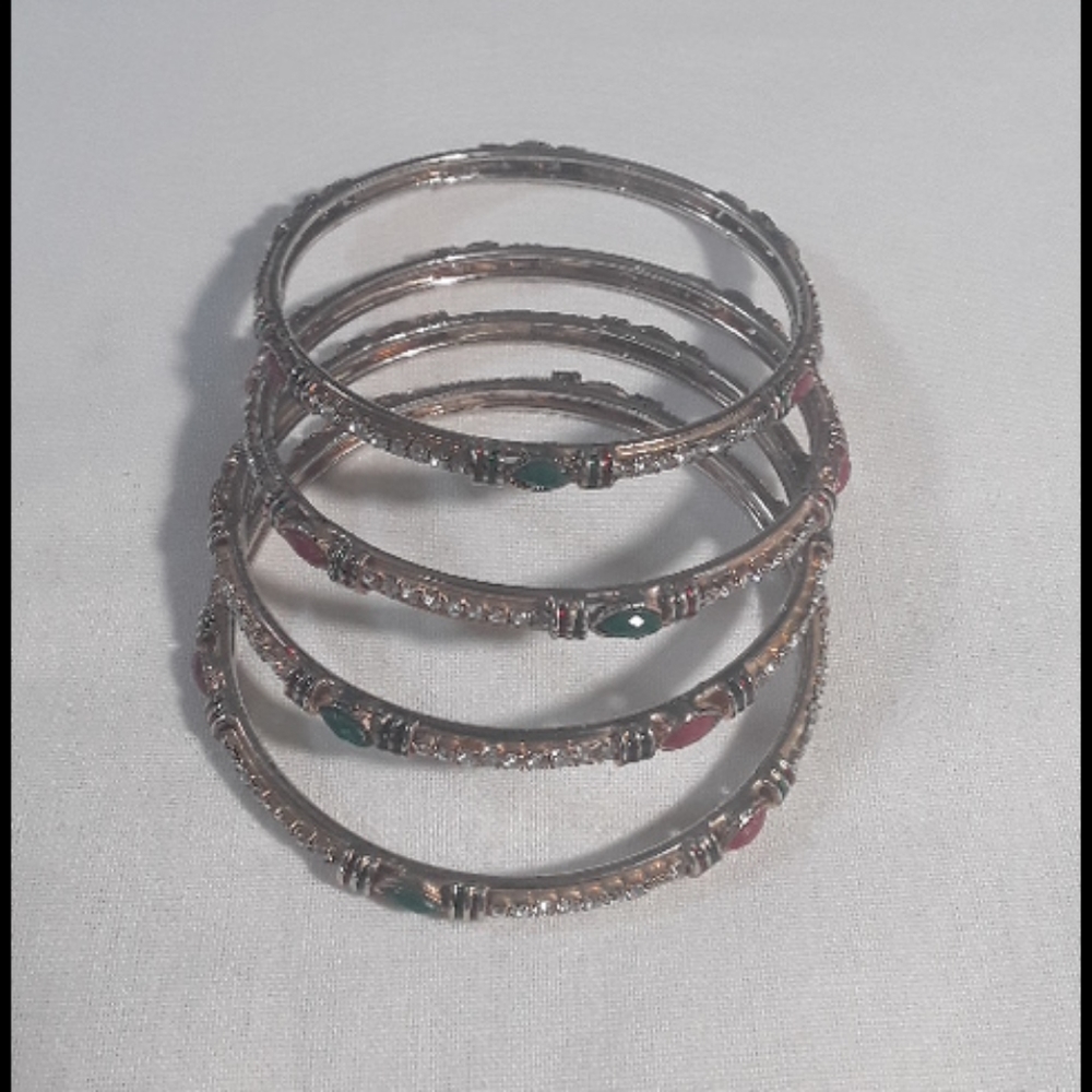 Indian costume Bangles gold, green and red
